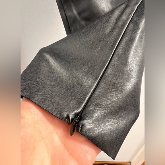 33. MESHKI Black Shayla Skinny Faux Leather Split Pant - Picture 12 of 16